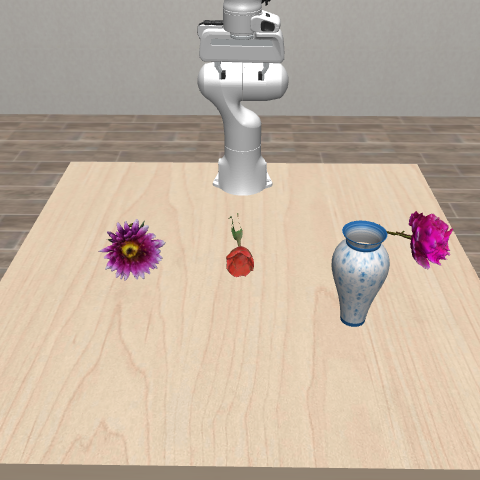 VLABench scene from a CLAMP plan-match example.